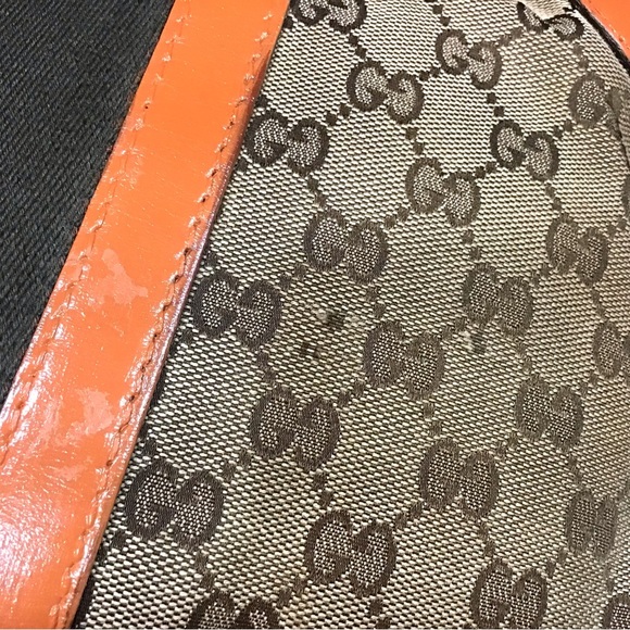 GUCCI Hobo GG Canvas Leather Orange - Picture 10 of 15